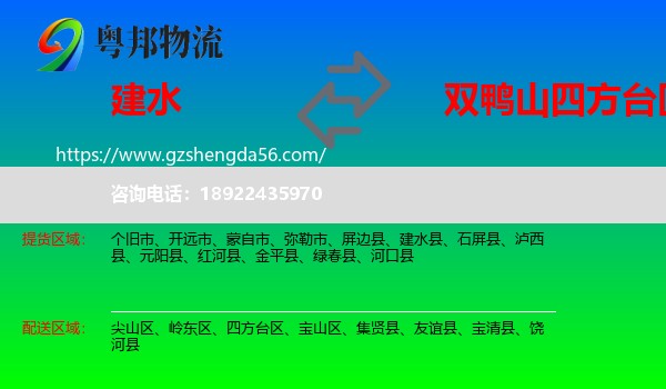 建水县到四方台区物流专线