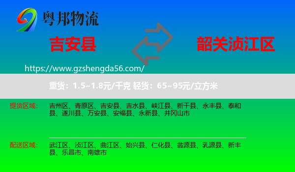 吉安县到浈江区物流专线