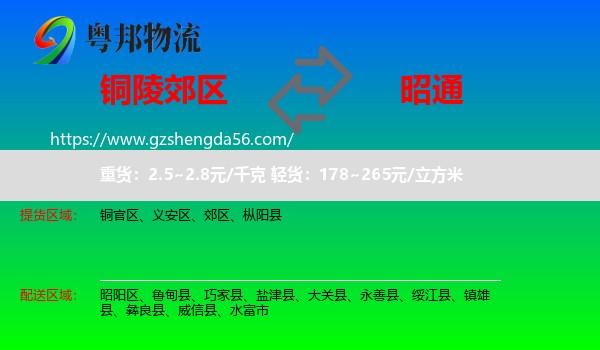 郊区到昭通物流专线