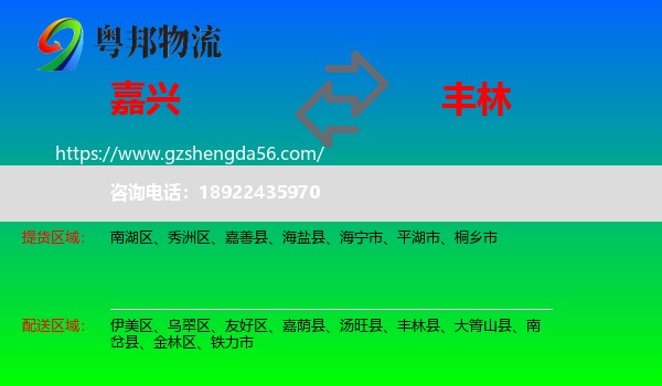 嘉兴到丰林县物流专线