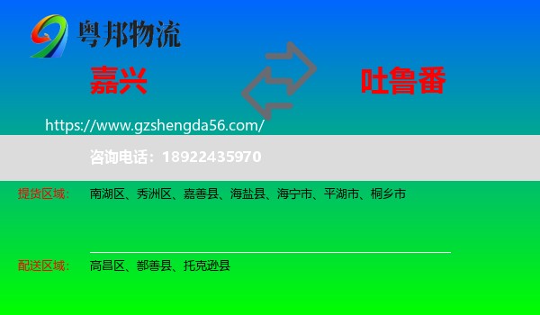 嘉兴到吐鲁番物流