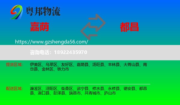 嘉荫县到都昌县物流专线