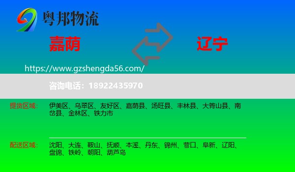 嘉荫县到辽宁物流