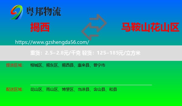 揭西县到花山区物流专线