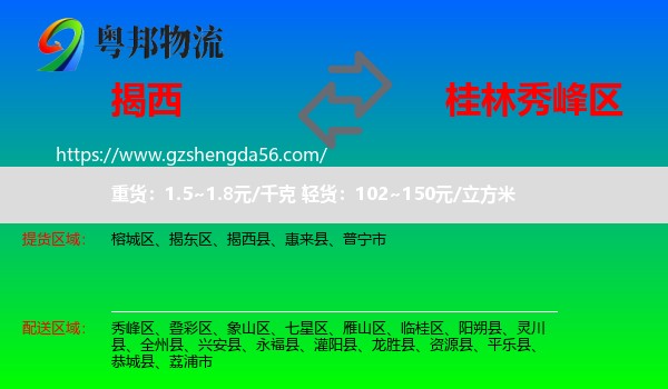 揭西县到秀峰区物流专线
