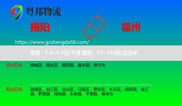 揭阳到福州专线
