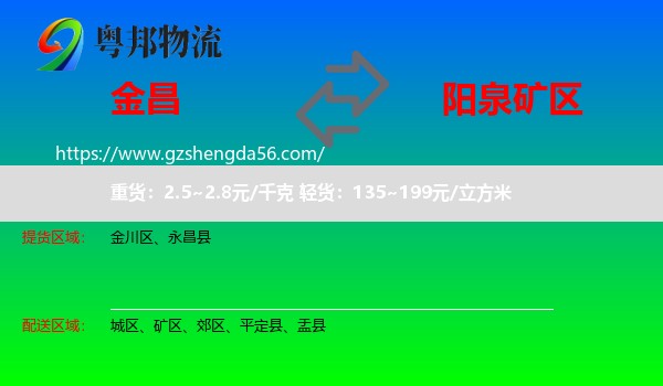 金昌到矿区物流专线