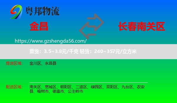 金昌到南关区物流专线