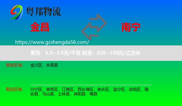 金昌到南宁专线