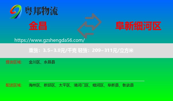 金昌到细河区物流专线
