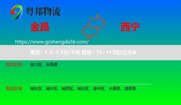 金昌到西宁专线