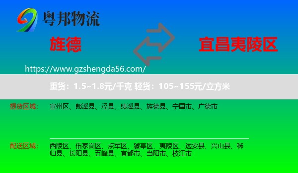 旌德县到夷陵区物流专线