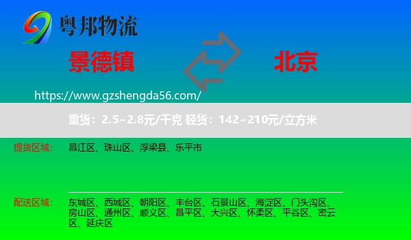 景德镇到北京专线