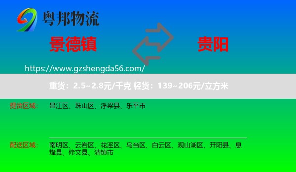 景德镇到贵阳专线