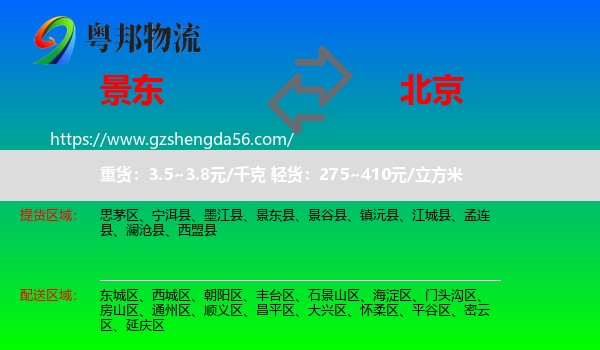 景东县到北京专线
