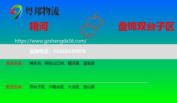 精河县到双台子区物流专线