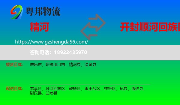精河县到顺河回族区物流专线