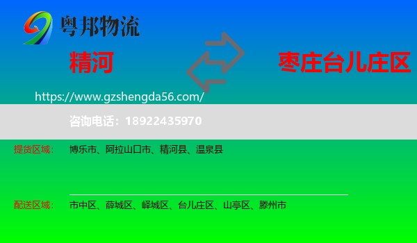 精河县到台儿庄区物流专线