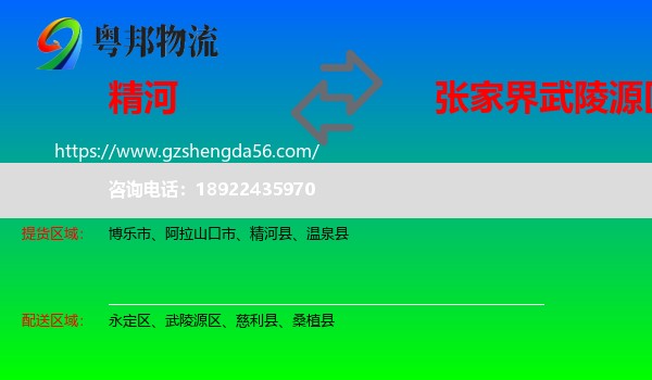 精河县到武陵源区物流专线