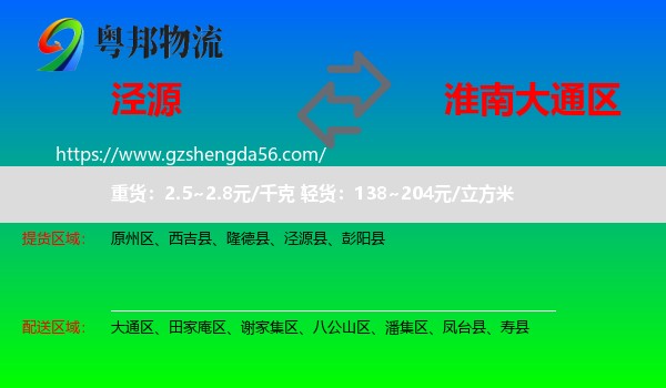 泾源县到大通区物流专线