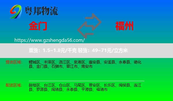 金门县到福州专线