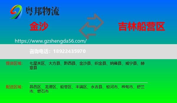 金沙县到船营区物流专线