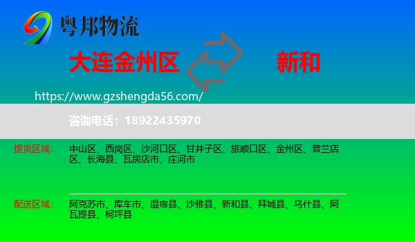 金州区到新和县物流专线