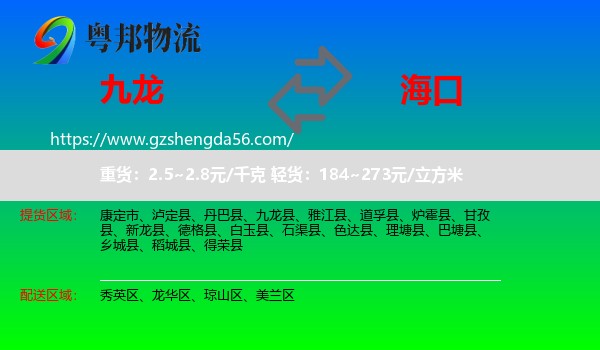 九龙县到海口专线
