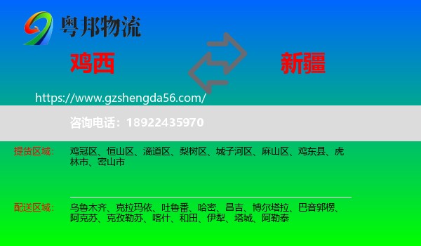 鸡西到新疆物流