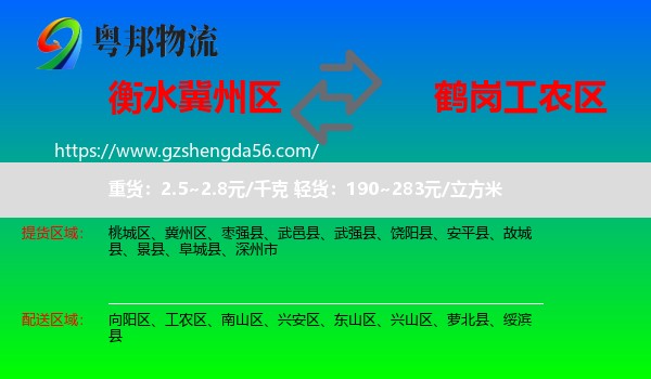 冀州区到工农区物流专线