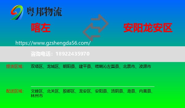 喀喇沁左翼县到龙安区物流专线