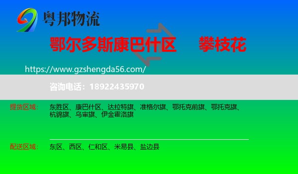 康巴什区到攀枝花物流