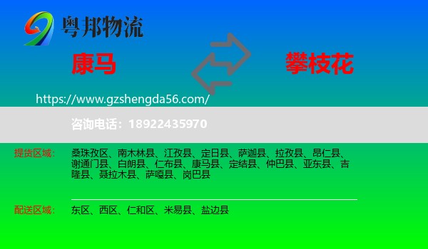 康马县到攀枝花物流专线