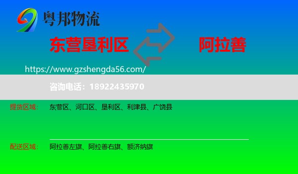 垦利区到阿拉善盟物流专线