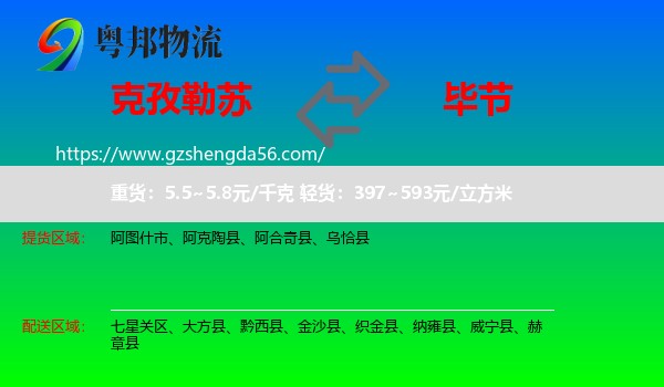 克孜勒苏到毕节物流专线