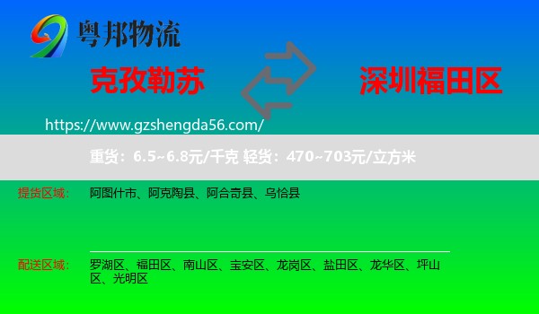克孜勒苏到福田区物流专线