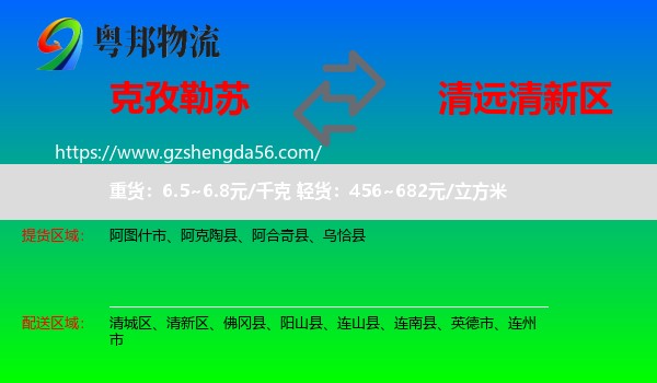 克孜勒苏到清新区物流专线