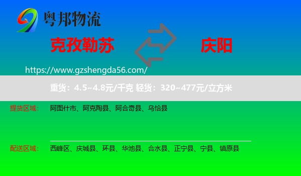 克孜勒苏到庆阳物流专线