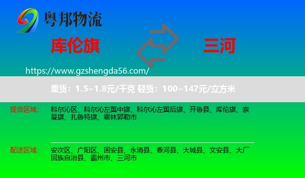 库伦旗到三河市物流专线