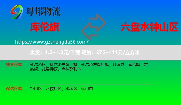 库伦旗到钟山区物流专线