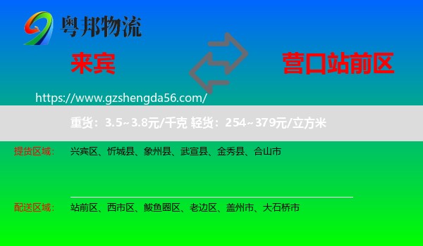 来宾到站前区物流专线