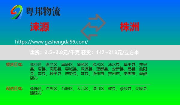 涞源县到株洲物流
