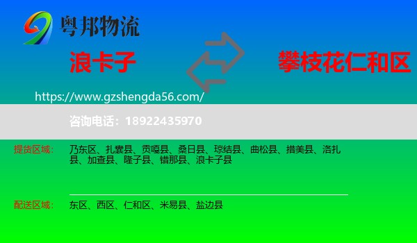 浪卡子县到仁和区物流专线
