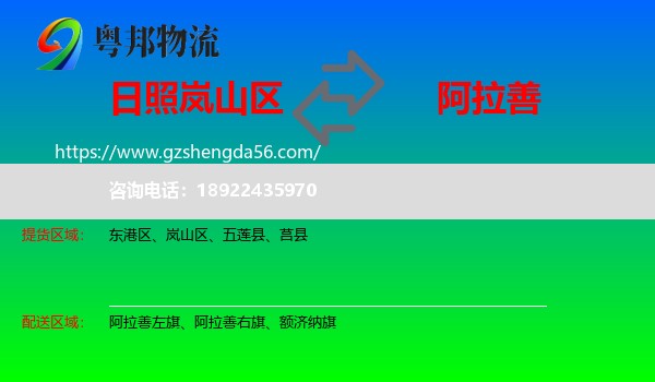 岚山区到阿拉善盟物流