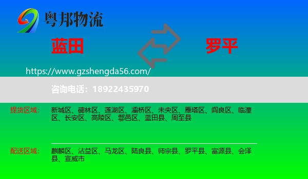 蓝田县到罗平县物流专线