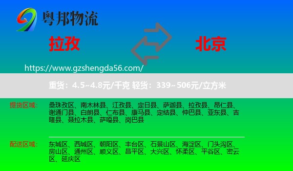 拉孜县到北京专线