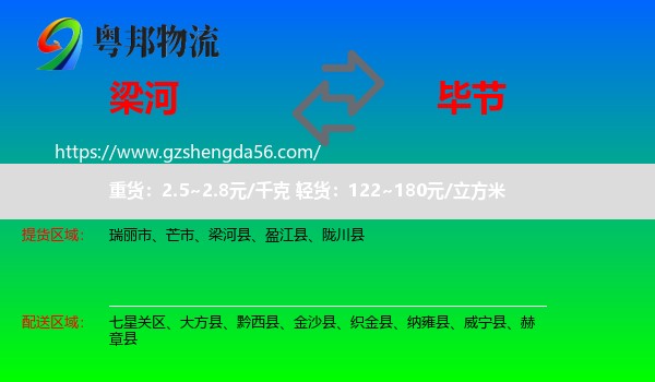 梁河县到毕节物流