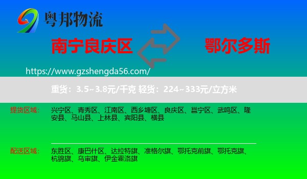 良庆区到鄂尔多斯物流专线