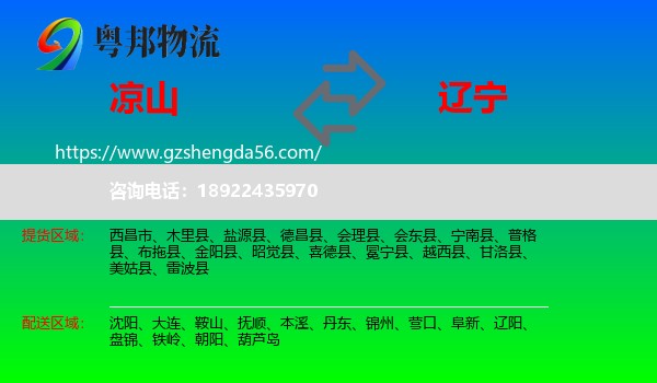 凉山到辽宁物流