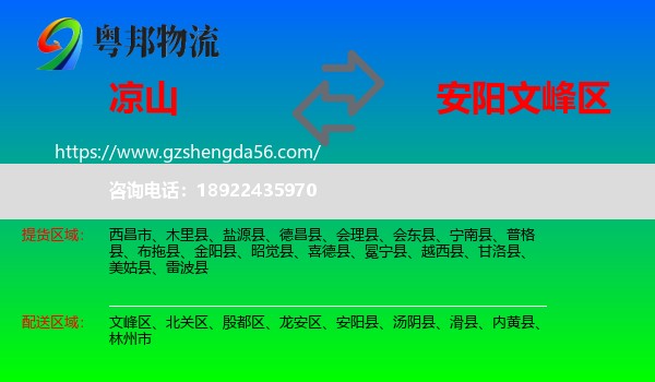 凉山到文峰区物流专线